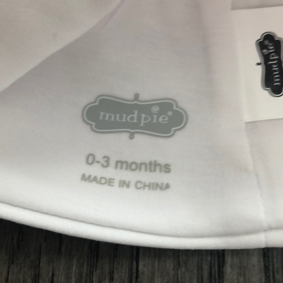 Mud Pie French Knot Cross baby Bib and hat - Picture 6 of 8